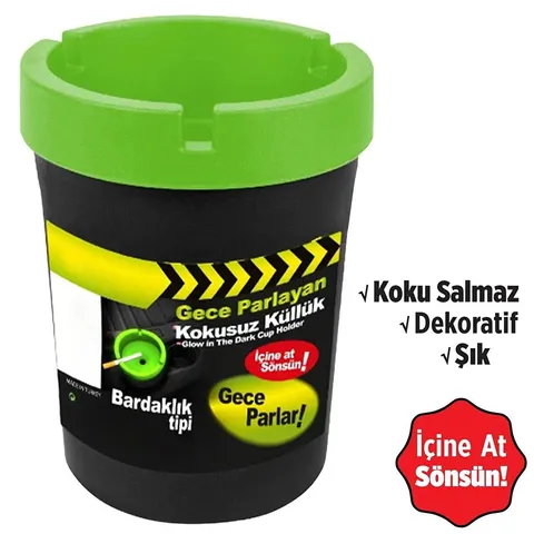 Automix Gece Parlayan Küllük Yeşil - Küllük
