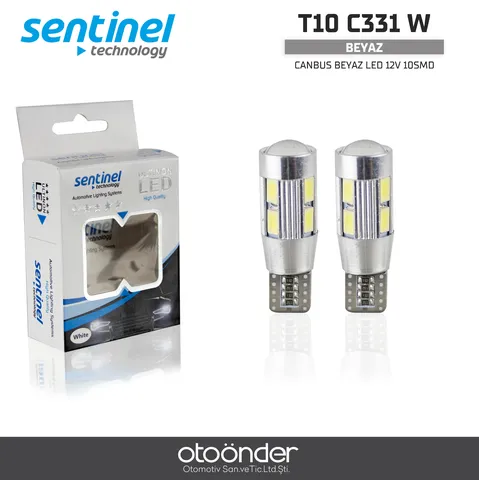 CANBUS  BEYAZ LED T10 / 12V 10 SMD   - 2 Adet