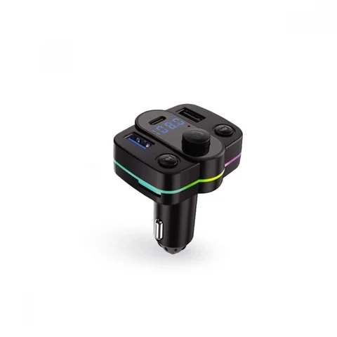 LKW-1 Bluetooth FM Transmitter Araç İçi Müzik Çalar USB Şarjlı Çakmaklık - Bluetooth AUX / FM Transmitter