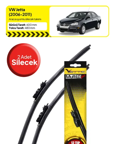 Vette Multifit Volkswagen Jetta Ön Silecek Takımı (2006-2011) - Araca Özel Ön Silecek TAKIM