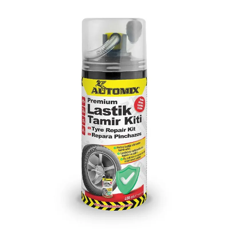 Automix Premium Lastik Tamir Spreyi 400ML: Yolda Lastik Patlamasına Anında Çözüm