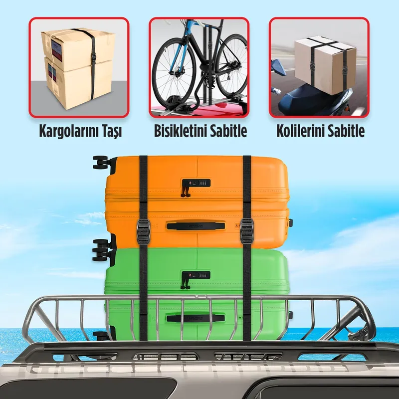 Tokalı Gergi Kayışı 250 cm ile Yüklerinizi Güvenle Sabitleyin