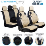 binek - Leader CLASYY NAKIŞLI KOMPLE DERİ / Universal Oto Koltuk Kılıfı