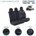 direksiyon kılıfı - Leader FORD TRANSİT 2013 SONRASI 2+1 TİCARİ NAKIŞLI ALKANTRA OTO KILIFI