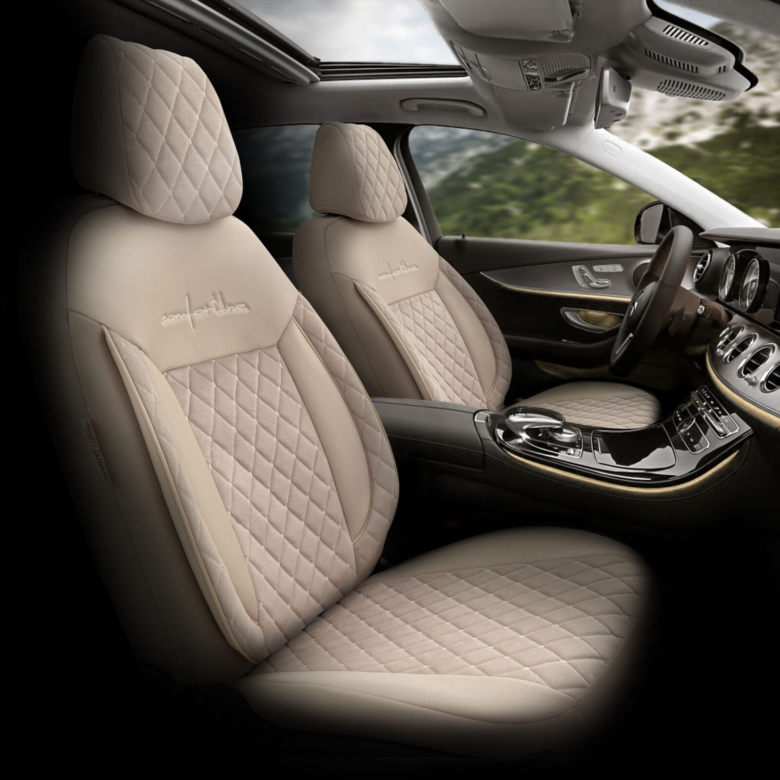 binek - Wimbledon Comfortline Vip Design Tay Tüyü / Universal Oto Koltuk Kılıfı - BİNEK