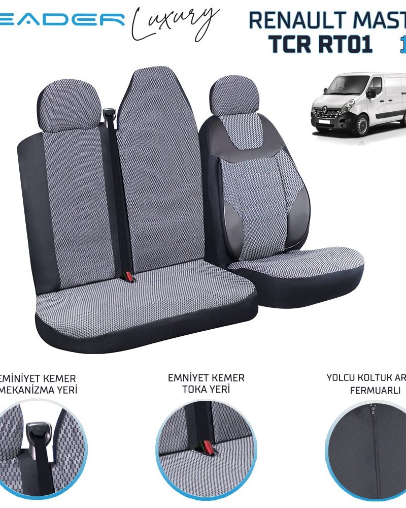 binek - Leader RENAULT MASTER TİCARİ OTO KILIFI SİYAH LEADER 2+1