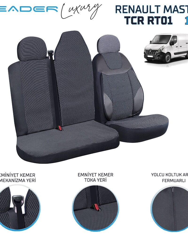 binek - Leader RENAULT MASTER TİCARİ OTO KILIFI SİYAH LEADER 2+1