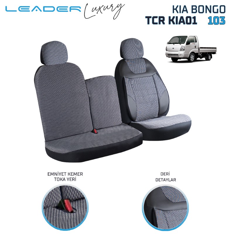 binek - Leader BONGO TİCARİ OTO KILIFI SİYAH LEADER 2+1
