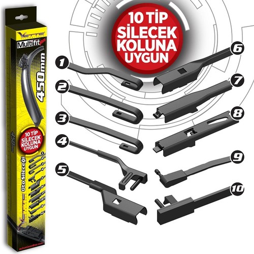 araç sileceği - Vette Plus Multifit Silecek 385 Mm / 1 Adet