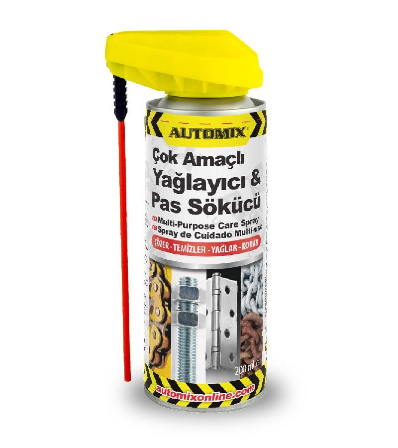 Balata-temizleme-spreyi - Automix Çok Amaçlı Yağlayıcı & Pas Sökücü - 200Ml | OTOPIST