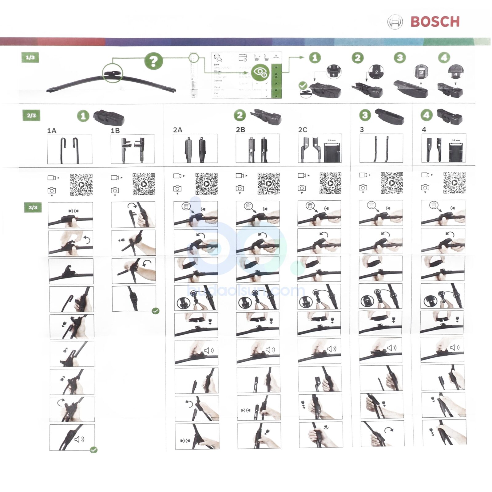 araç sileceği - Bosch 470Mm Eco Euro Muz Aparatlı Silecek / 1 Adet