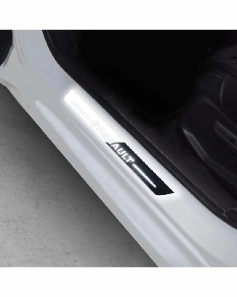isikli-kapi-esigi - Wimbledon Renault Araç Kapı Eşiği 2 Li Beyaz Led Işıklı (Kablo Bağlantılı)