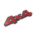 direksiyon kılıfı - Kırmızı 4X4 Araç Arma Sticker / Metal 140 Mm X 42 Mm
