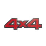 arma-sticker - Kırmızı 4X4 Araç Arma Sticker / Metal 140 Mm X 42 Mm