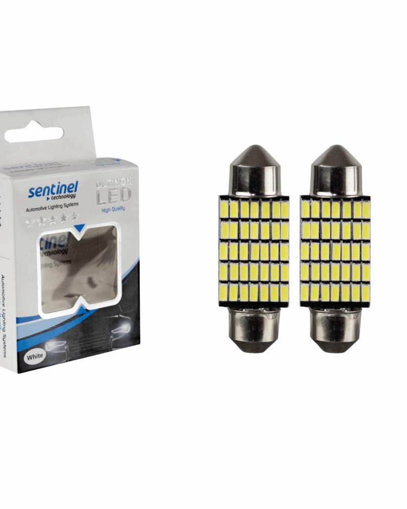 sofit-led - Sentinel CANBUS SOFİT 36mm BEYAZ 35 SMD 12-24V LED Güçlü Işık - 2 Adet