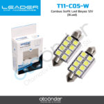 direksiyon kılıfı - Sentinel 12V 39Mm 8Smd Sofit Led Beyaz - 2 Adet