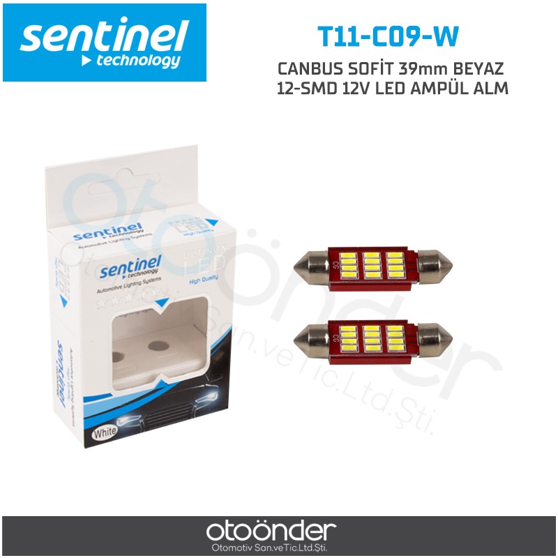 park-led - Sentinel 12V 39Mm 12Smd Sofit Led Beyaz - 2 Adet