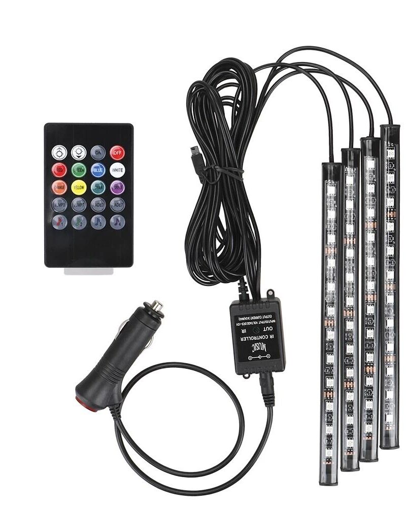 ayak-alti-led - Araç Ayak Altı Atmosfer Rgb 12 Led