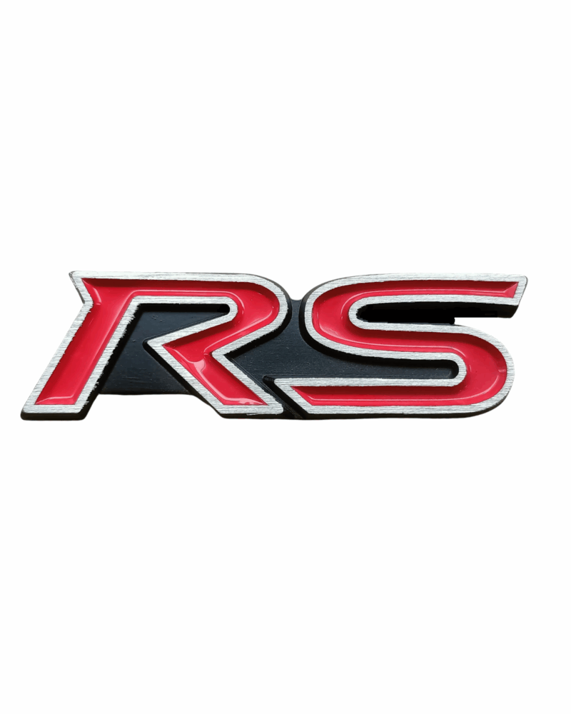 direksiyon kılıfı - Rs Yazılı Araç Arma Sticker / Metal 80 Mm X 23 Mm