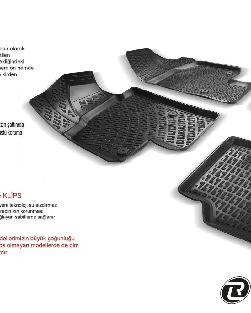 oto paspas - Rizline Berlingo Rifter / 3D Tam Uyumlu Havuzlu Paspas