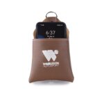 telefon tutucu - Araç İçi Telefon Tutucu - Organizer - Kese / Kahverengi / 12 cm X 17.5 cm