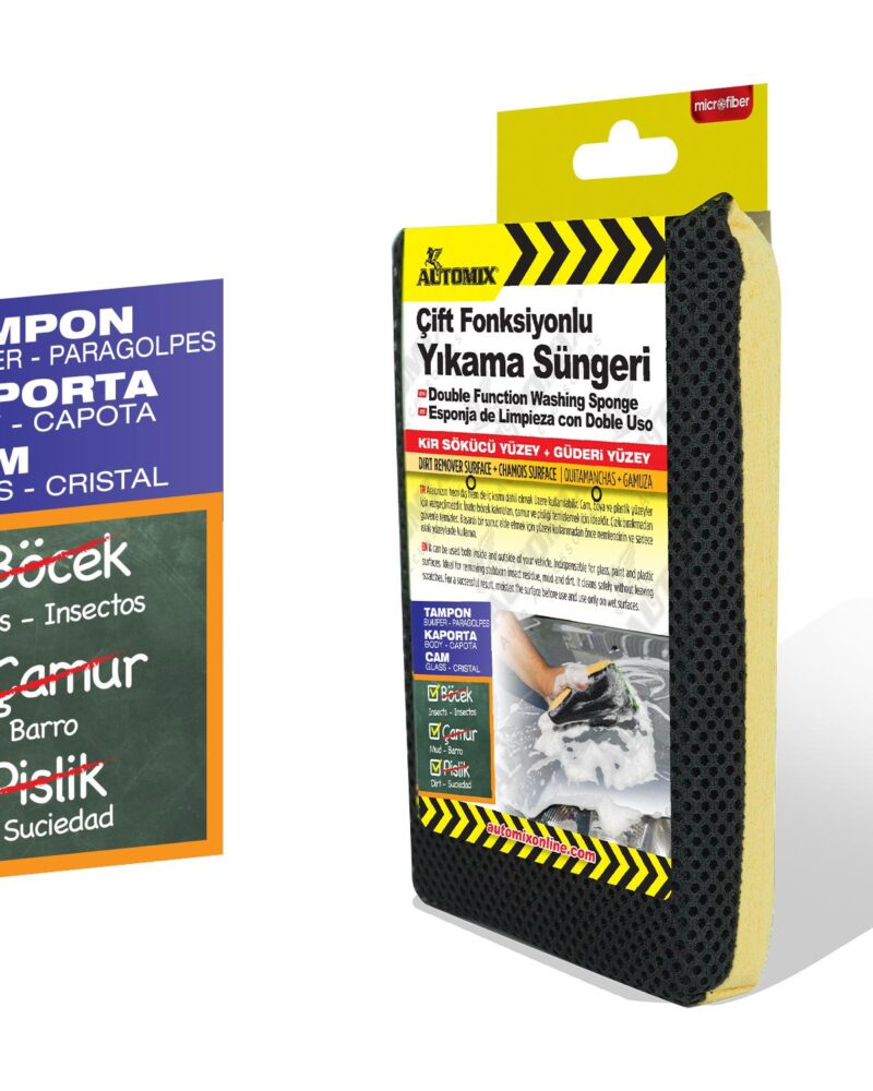 Sunger - Automix Çift Fonksiyonlu Yıkama Süngeri | OTOPIST