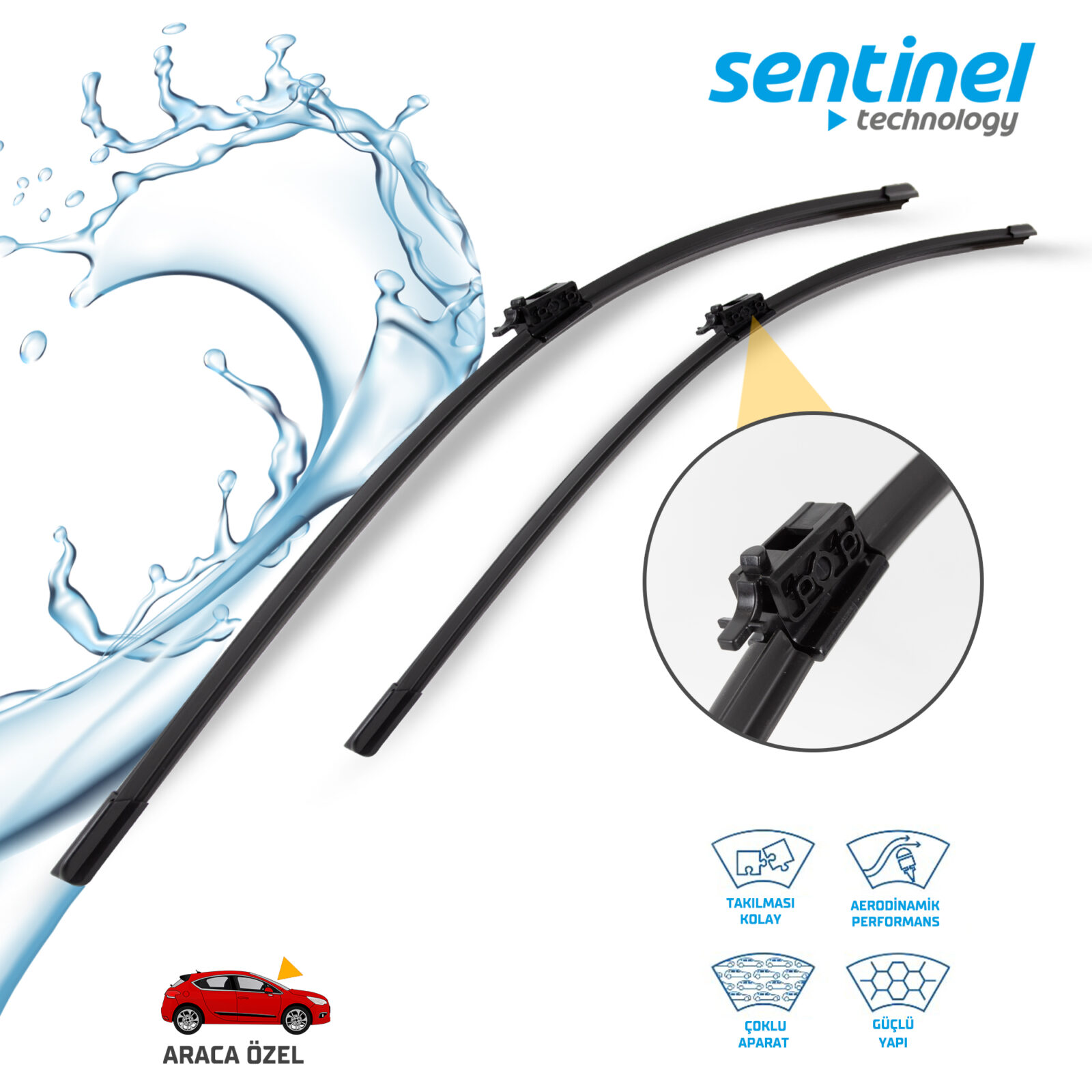 araç sileceği - Sentinel ÖN Silecek Takım - Mercedes Vito W447 2014 / 700mm 450mm