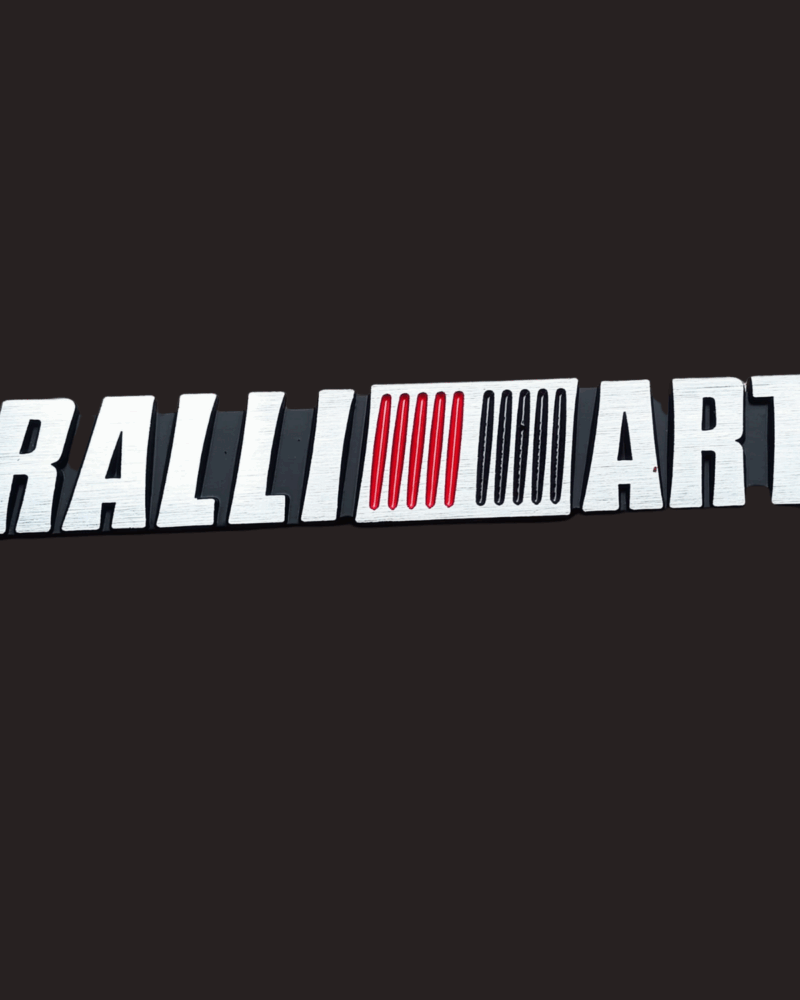 arma-sticker - Wimbledon Kırmızı Gümüş Ralliart Arma / Metal 16Cm X 2.9Cm