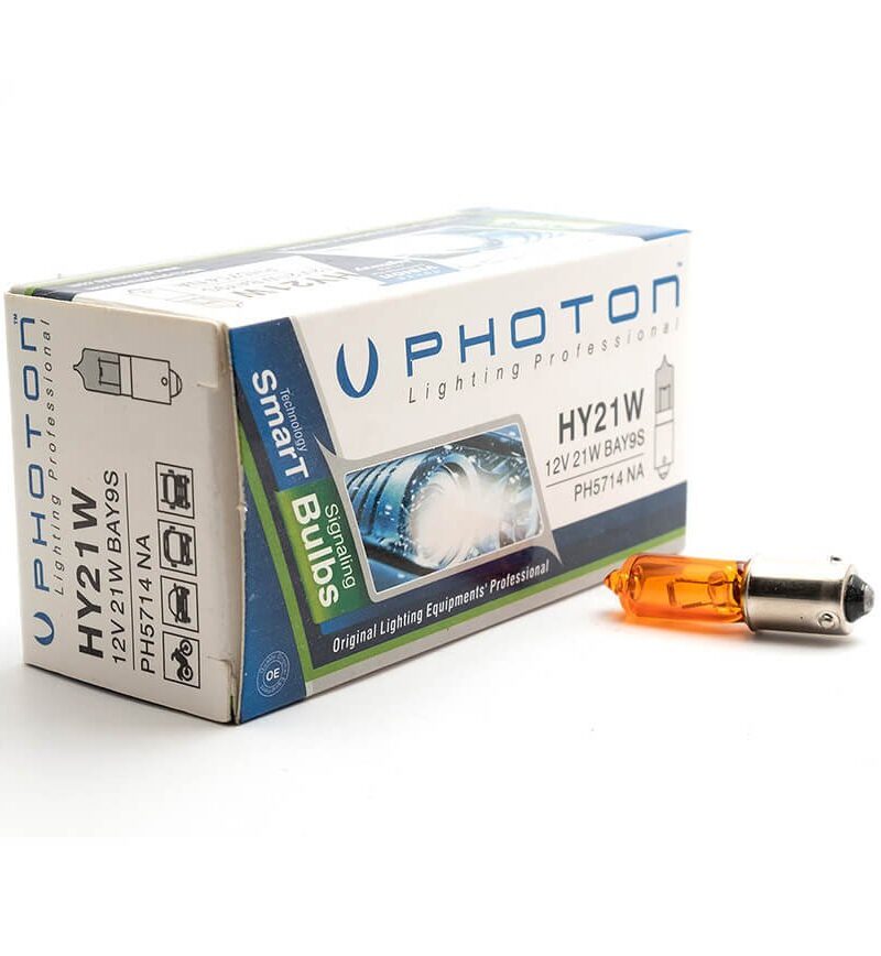 araç ampulü - Photon 12V Hy21W Baw9S Turuncu Ampul