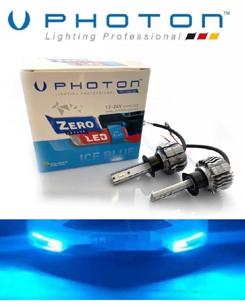 xenon-led - Photon Zero H1 +3 Plus Fansız Led - Buz Mavi 12-24
