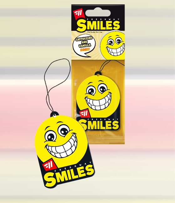 araç kokusu - Fresh Way Dry Smile Kağıt Koku Capuccino Ve Vanilla