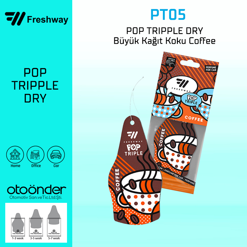 asma koku - Fresh Way Pop Trıpple Dry Büyük Kağıt Koku Coffee
