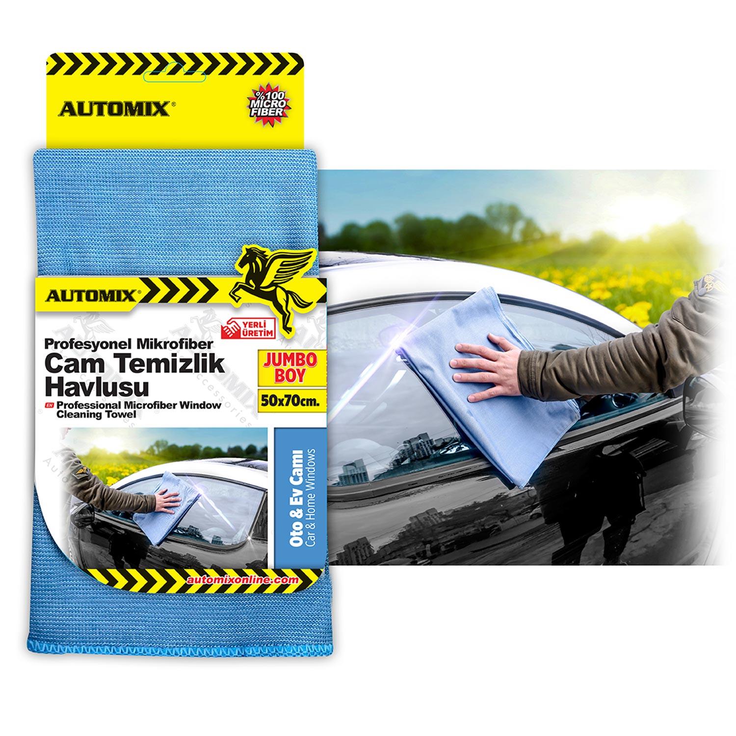 Automix Cam Temizlik Havlusu Bezi 50X50 Cm | OTOPIST mikrofiber bez - Automix Cam Temizlik Havlusu Bezi 50X50 Cm
