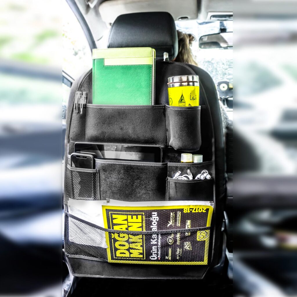 Koltuk-arkasi-organizer - Automix Süet Organizer Siyah 45X66 CM / 1 Adet | OTOPIST