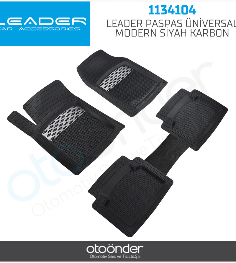 oto paspas - Leader Paspas Üniversal Modern Siyah Karbon