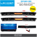direksiyon kılıfı - Difüzör Arka Üniversal Işıklı Piano Black İthal