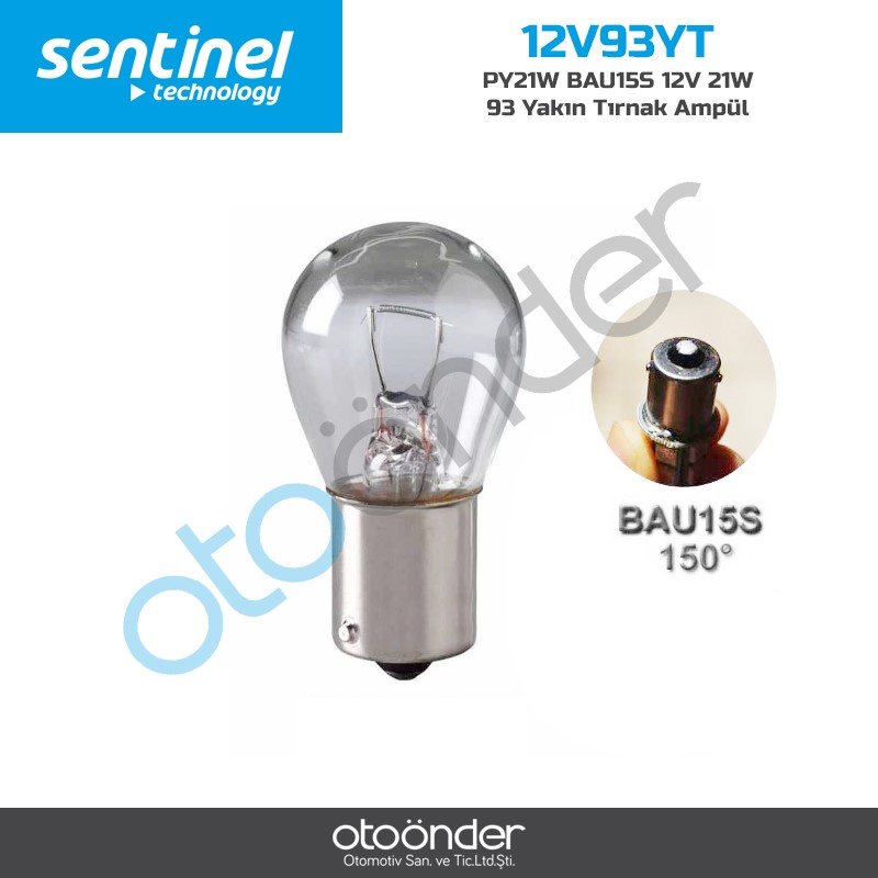 araç ampulü - Sentinel Py21W Bau15S 12V 93 Yakın Tırnak Ampul