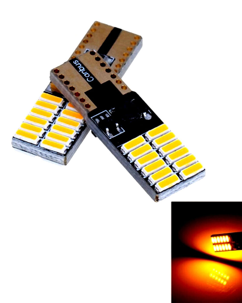 direksiyon kılıfı - T10 Dipsiz Smd Park Ampulü 24 Ledli Turuncu