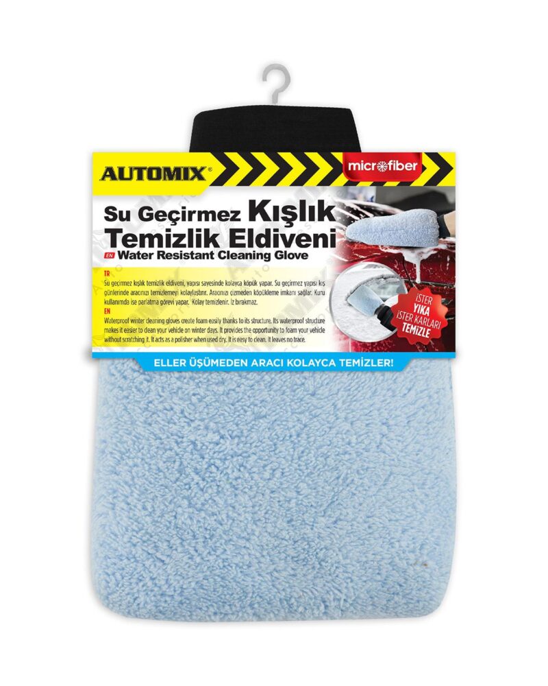 Mikrofiber-bez - Automix Su Geçirmez Köpürtme Ve Parlatma Eldiveni - Araç Yıkama Eldiveni | OTOPIST