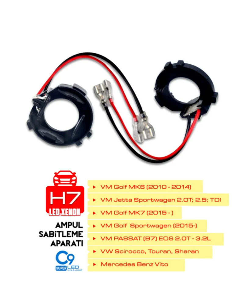 led-far-sabitleme-aparati - Jetta Passat B7 Mercedes Golf 7 Led Xenon Led Far Ampul Sabitleme Aparatı