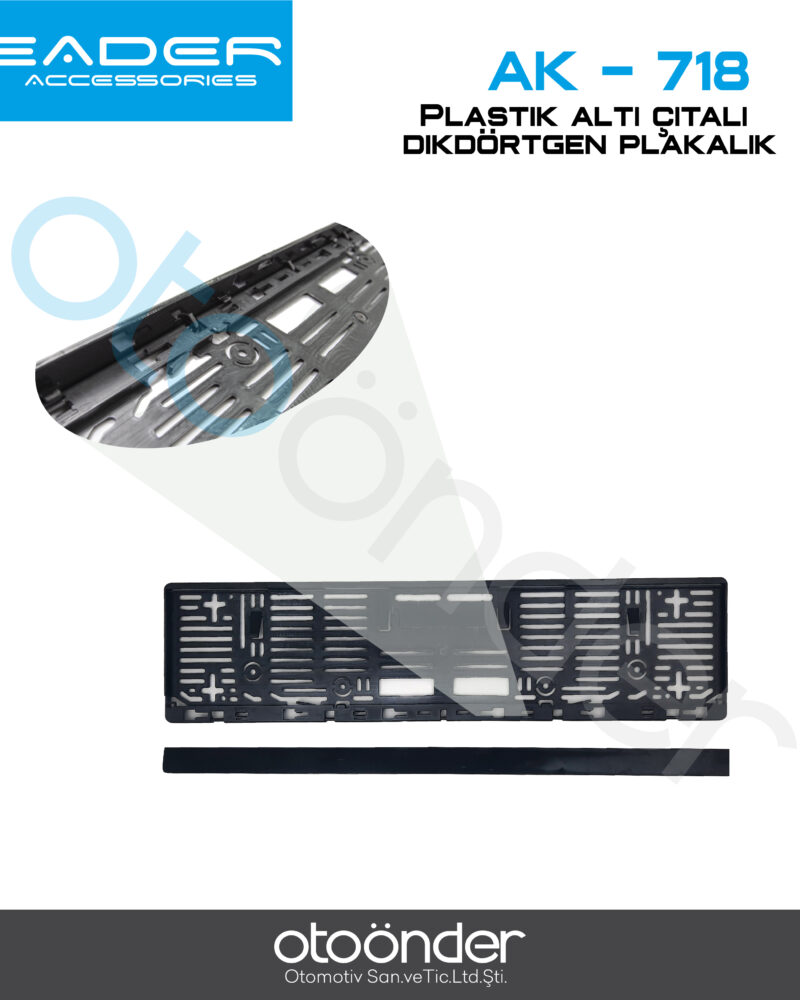 Plastik-plakalik - Plaka Altlığı ÇITALI DİKDÖRTGEN PLASTİK 54X14 Cm / 1 Adet | OTOPIST