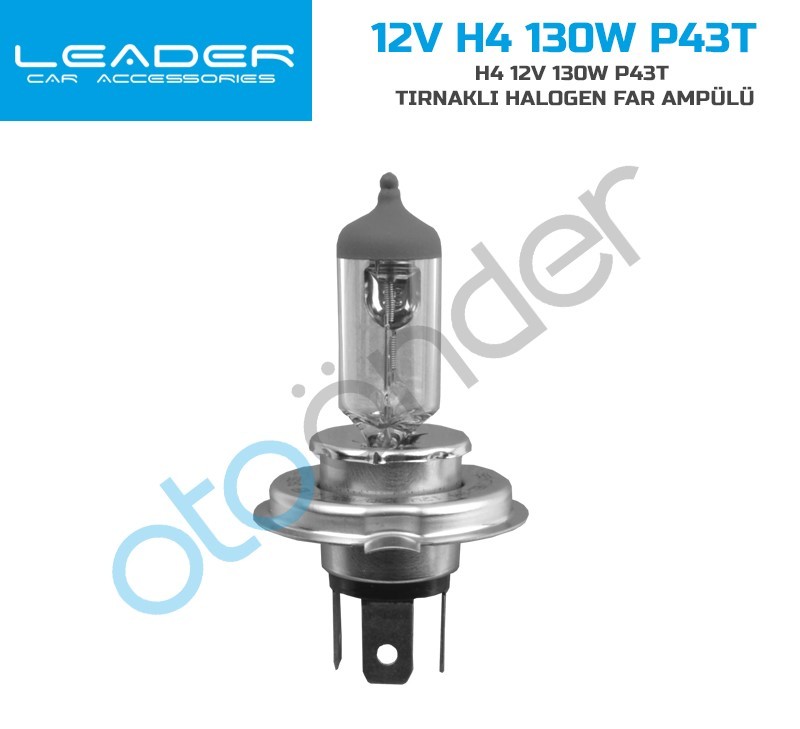 araç ampulü - SENTİNEL H4 12V 130W P43T TIRNAKLI HALOGEN FAR AMPÜLÜ