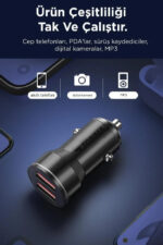 cakmaklik-sarj-aleti - Torima C01 2.4A Iphone Çift Usb Giriş Araç Şarjı