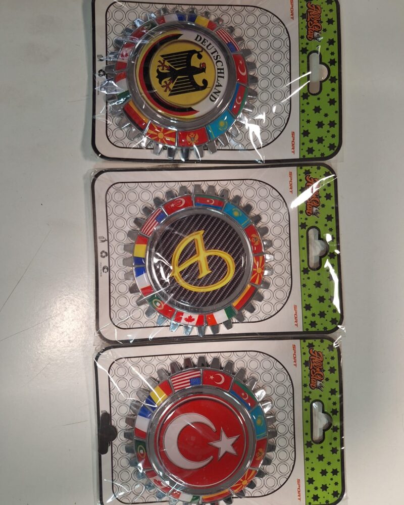 Arma-sticker - Dişli krom Görünüm Plastik Arma / 10.5 Cm | OTOPIST