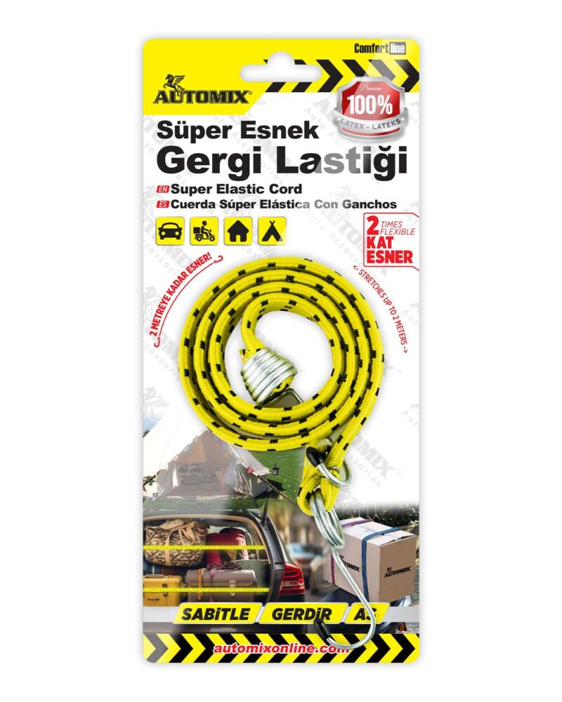 bagaj-lastigi - Automix SÜper Esnek Gergi Lastiği / 2 metreye kadar esner