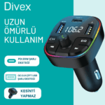 direksiyon kılıfı - Divex DT-604 - Çift USB Araba Şarj Cihazı, Kablosuz FM Verici, 2 USB Portu Transmitter
