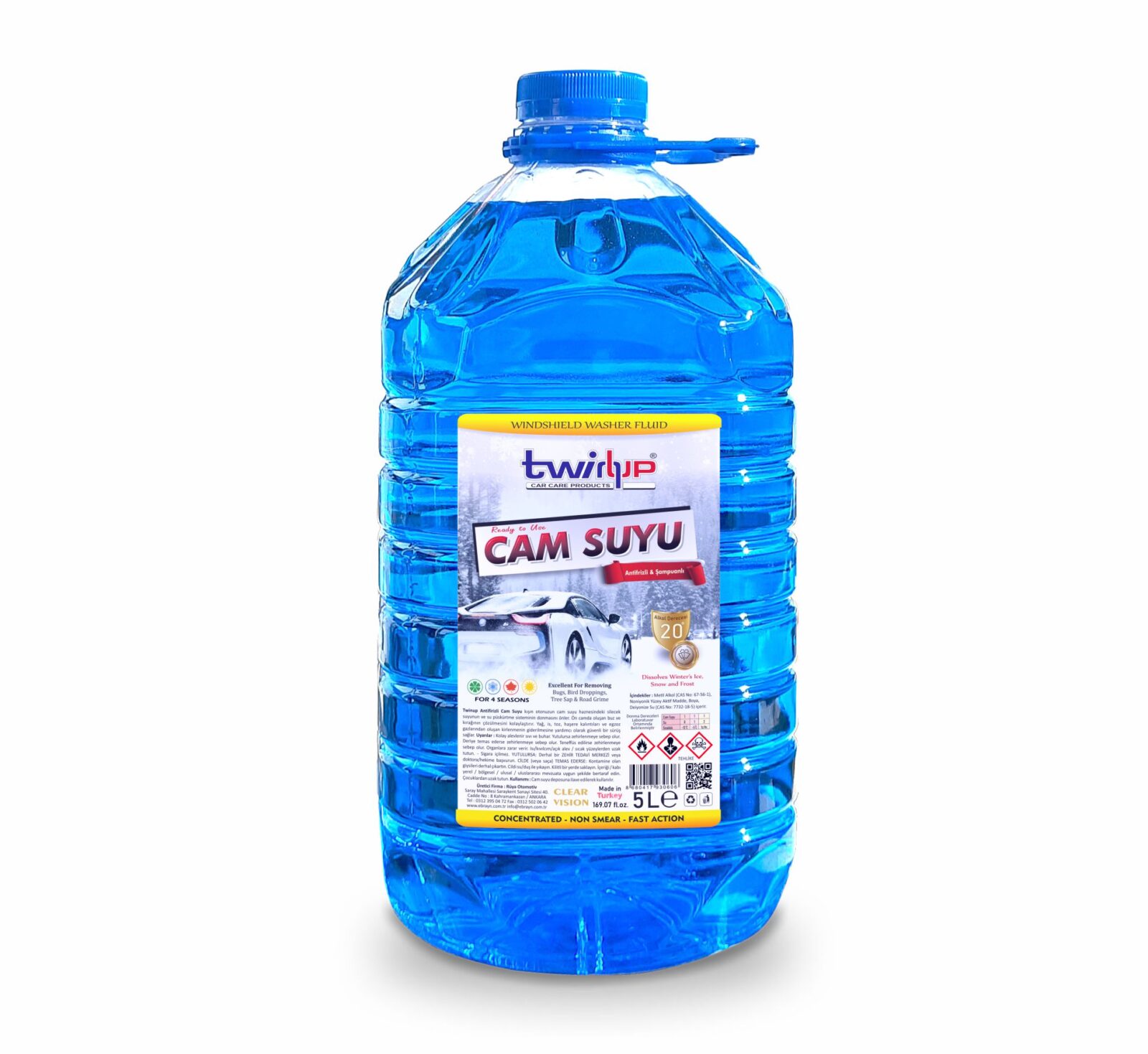 araç sileceği - Antifrizli Cam Suyu 5 LT