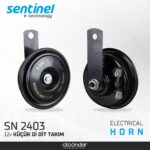 direksiyon kılıfı - Sentinel KORNA 12V KÜÇÜK Dİ DİT KALIN -İNCE SES SET