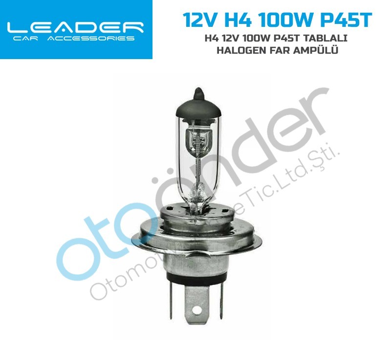 araç ampulü - SENTİNEL H4 12V 100W P45T TABLALI HALOGEN FAR AMPÜLÜ
