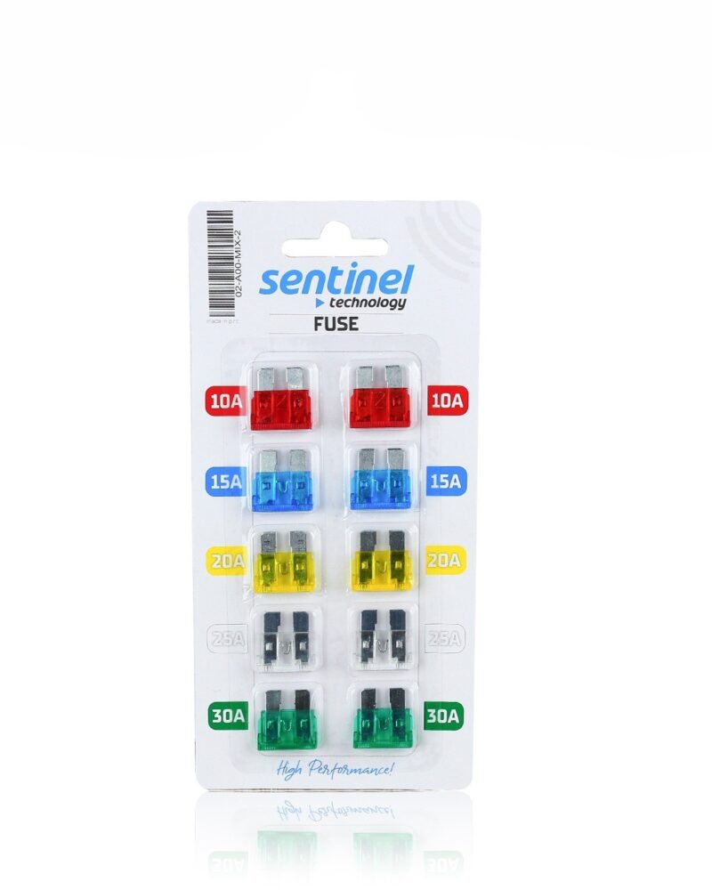 sigorta - Sentinel Bıçak Sigorta 10A, 15A, 20A, 25A, 30A / 10LU SET - 19X19 MM